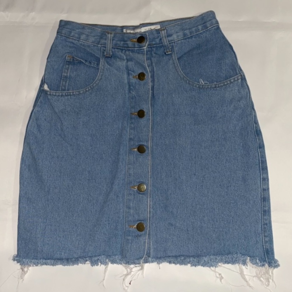Vintage B. Bronson Button Down Jean Skirt